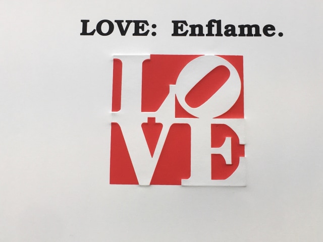 Robert Indiana, Book of Love Poem - Love Enflame *SOLD*, 1996