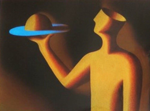 Mark Kostabi, At Your Service *SOLD*, 1991