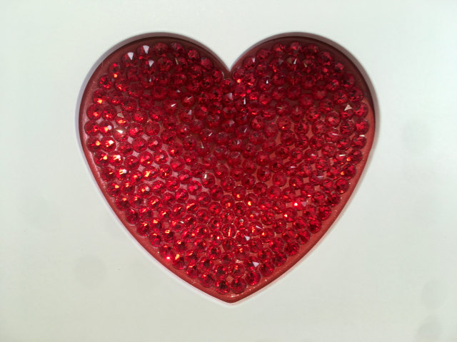 RYCA (Ryan Callanan), Heart diptych in Red and Gold (unique), 2023