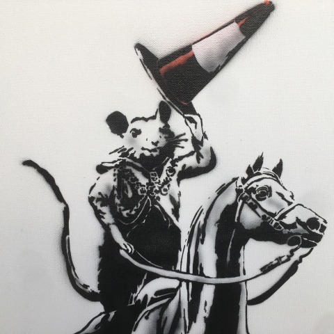 The Rebel Bear, Tip of the Cone (hand sprayed edition of 6), 2024