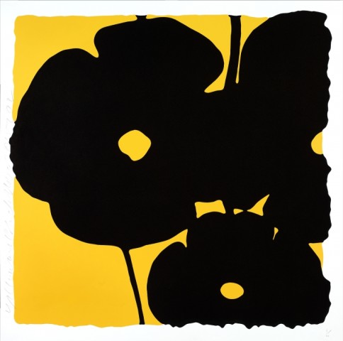 donald sultan, Yellow and Black *SOLD*, 2015