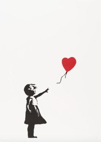 Banksy, Girl with Balloon (SIGNED) , 2006