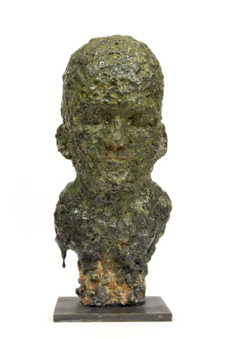 Tommi Toija, Self-portrait Covered in Moss, 2017