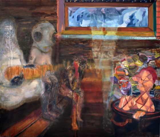 Raisa Raekallio & Misha del Val, Sauna Painting #2 (Sleeping, Seeking, Awake, Cosmic), 2021