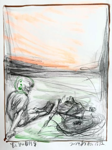 尹朝阳 Yin Zhaoyang, 男人与自行车 Man and Bicycle, 2024
