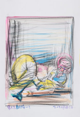 尹朝阳 Yin Zhaoyang, 男人与自行车 3 Man and Bicycle No.3, 2024