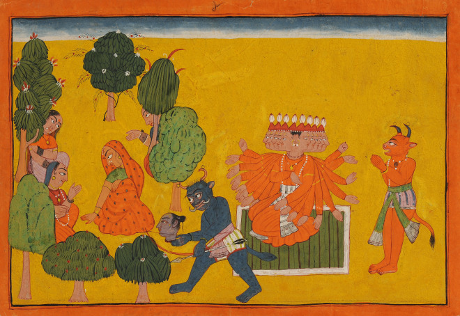 Miniature, AN ILLUSTRATION TO THE SHANGRI RAMAYANA