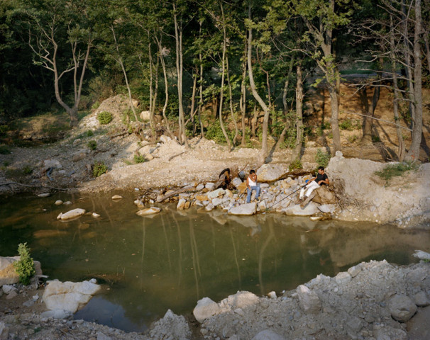 Jim Goldberg, Russian Men Fishing, Greece, circa 2003