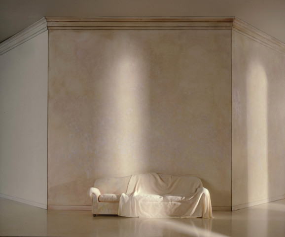 Charles Matton, A White Draped Couch in a White Space, 1987