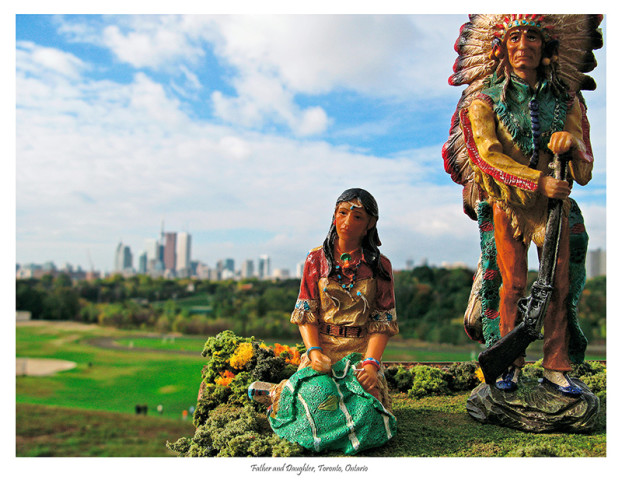 Jeff Thomas, Father and Daughter, Broadview Avenue, Riverdale Park, Toronto, Ontario, 2009