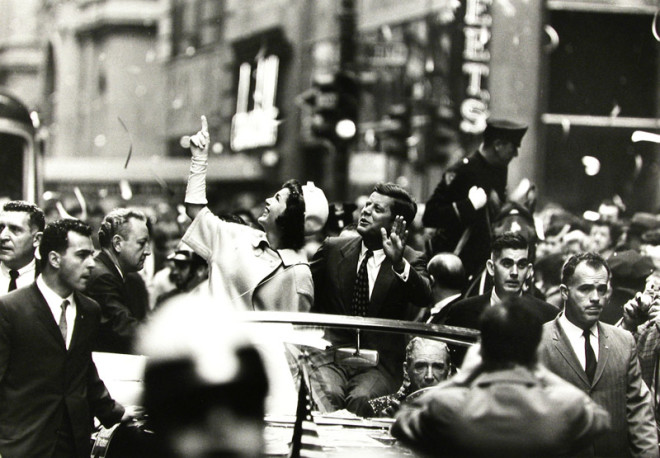 George S. Zimbel, Jacqueline + John F. Kennedy, NYC, 1960