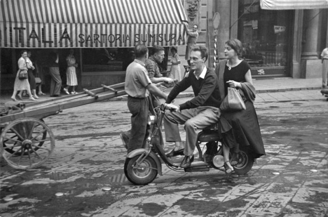 Ruth Orkin, Jinx on Motorcycle, 1951