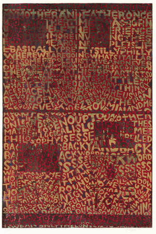 Phil Bergerson, Untitled (Gold and red words), Toronto, Ontario, 1971