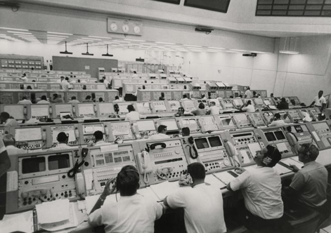 Photographer Unknown, [A view of NASA mission control during the Apollo 10 mission], May 1969