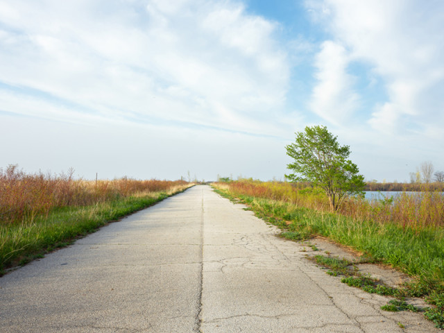 Robert Burley, The Unassumed Road on the Endikement, Tommy Thompson Park, 2019