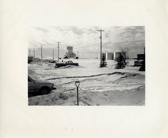 Douglas Clark, Untitled [snow/shovel/farm], circa 1980