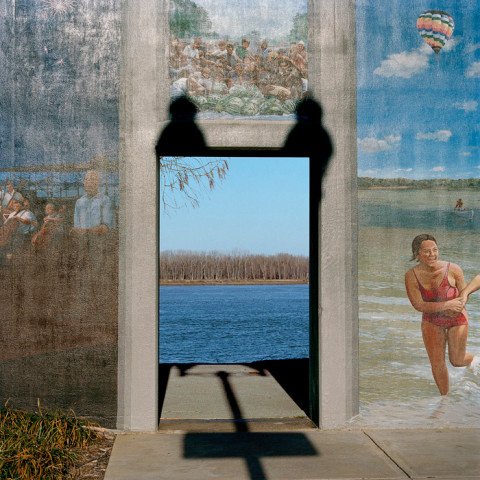Phil Bergerson, Untitled, Paducah, Kentucky [mural around levee archway], 2004