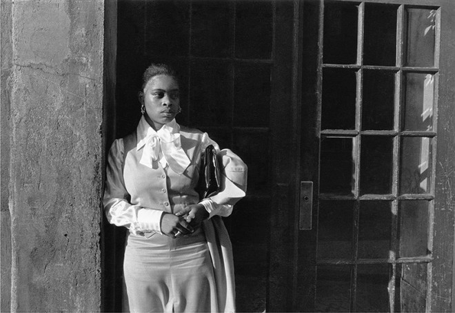 Dawoud Bey, A Woman Waiting in the Doorway, 1976