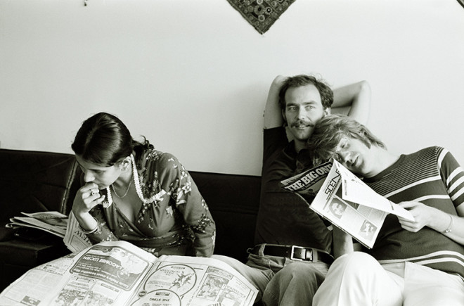 Sunil Gupta, Shalini, Rudi, John at 3425 Stanley, circa 1975