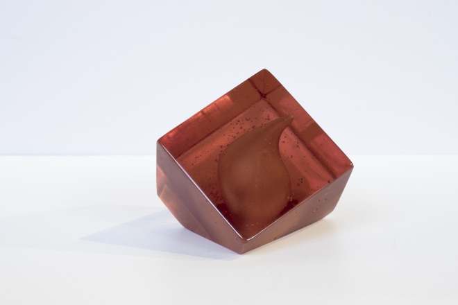Emma Camden, Cube I (rhubarb), 2023