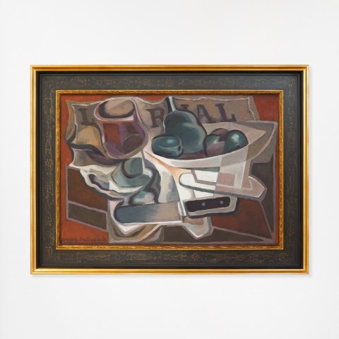 Dick Frizzell, Juan Gris Fruit and Knife, 20/6/2020