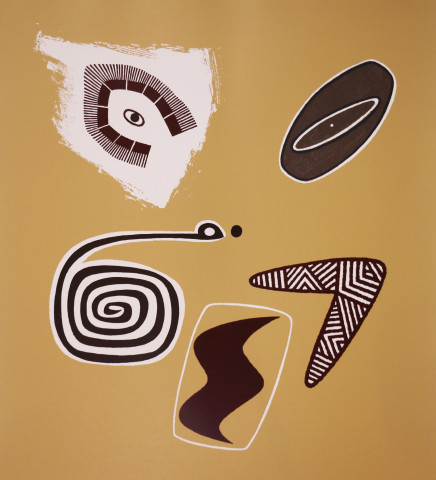 Dick Frizzell, Ochre Tiki, 2006