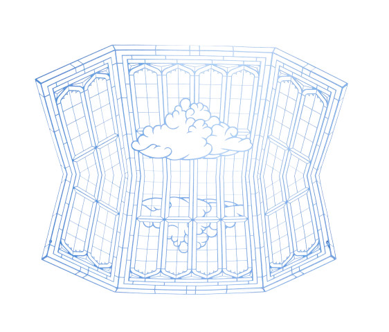 Neil Dawson, On Reflection (Cloud), 2017