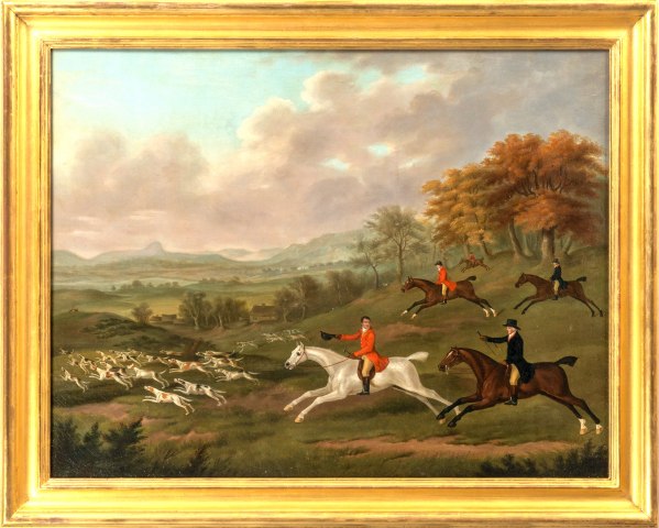 Francis R Williams (fl. 1800-1815), The Earl of Darlington Fox-Hunting with the Raby Pack: "Full Cry"