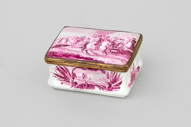 CONTINENTAL ENAMEL BOX, 18th century