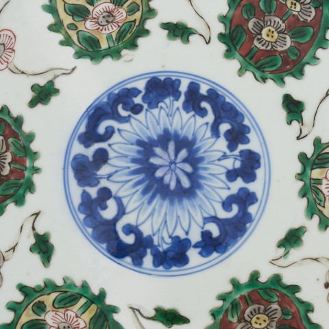 A Rare Design Chinese Porcelain Saucer Dish, Kangxi (1662-1722)