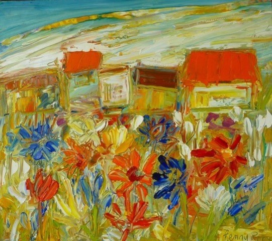 Low Tide Oil on board (framed) 20 x 18 inches