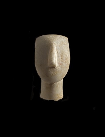 A Cycladic marble head