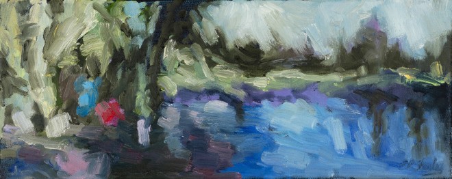Elaine Preece Stanley, Figures by the Pond