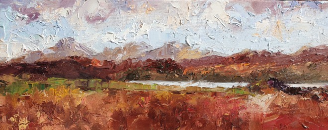 David Grosvenor, The Hebog Range from Llyn y Gader, Rhyd Ddu