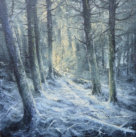 Gerald Dewsbury, Low Sun in the Winter Woods