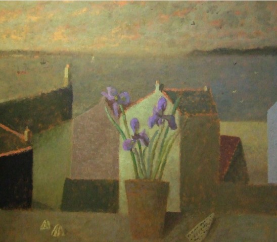 Nicholas Turner RWA, Harbour with Irises