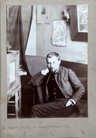 Charles Filiger dans son atelier, Paris, 1888