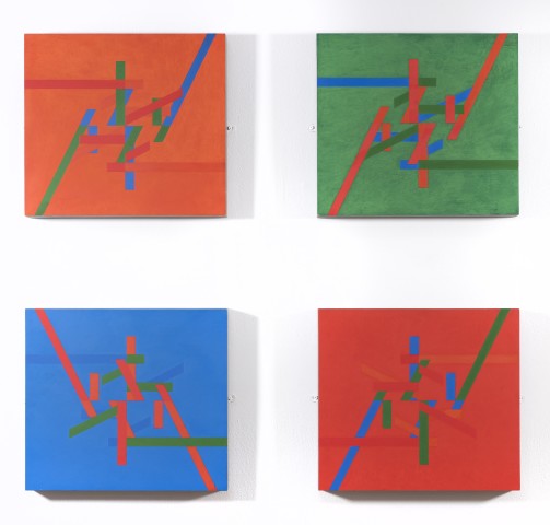 Malcolm Hughes (1920-1997)  Four Part Painting (c.1980's)  £12,500*