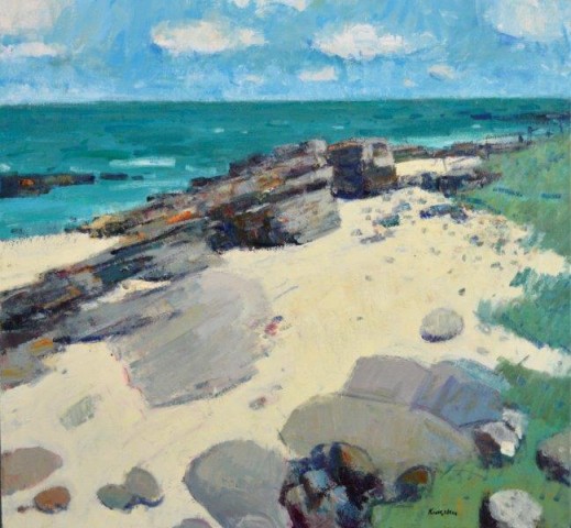 John Kingsley PAI RSW, Beach at Boarhills, Fife