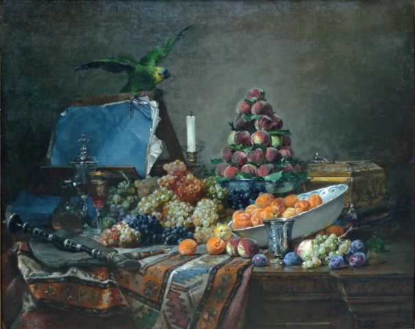 Denis Pierre Bergeret, Still life with Parakeet