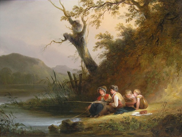 William Shayer, Children Fishing