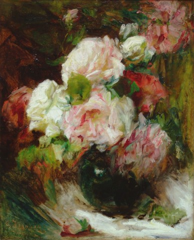 Georges Jeannin, Study of red and white roses