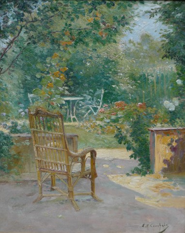 Eugene Henri Cauchois, Morning in the garden , c.1890