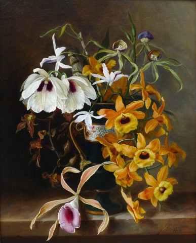 Louis Constans, Still life of orchids