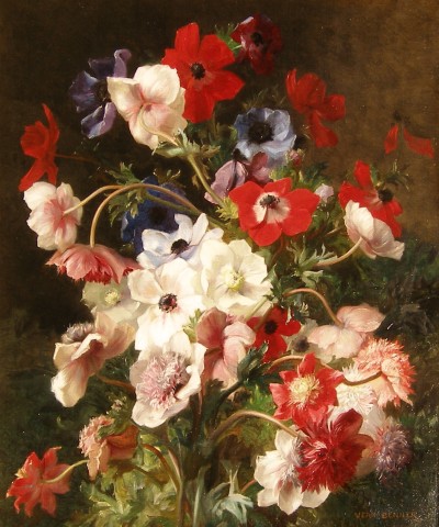 Jean Benner, A pair of flower paintings: II: Mixed flowers