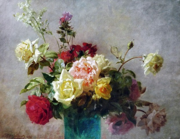 Émile-Gustave Couder, Peonies and Roses