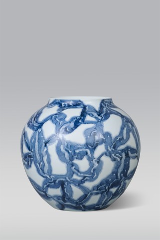 Bai Ming, Intertwined Blue Lines, 2017