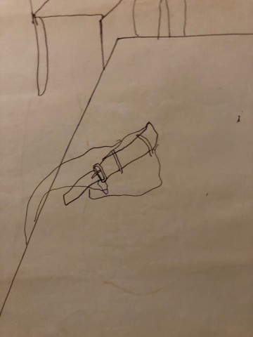David Hockney, Study for 'Peter Nude, Sitting on Edge of Bed' Ink on Paper Original David Hockney, 1968