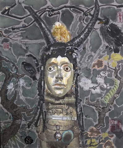 童昆鸟 TONG Kunniao  第二自然人-狮身铜面图, 2023
