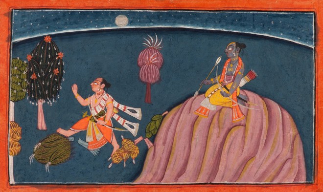 Lakshmana leaves to speak to Sugriva